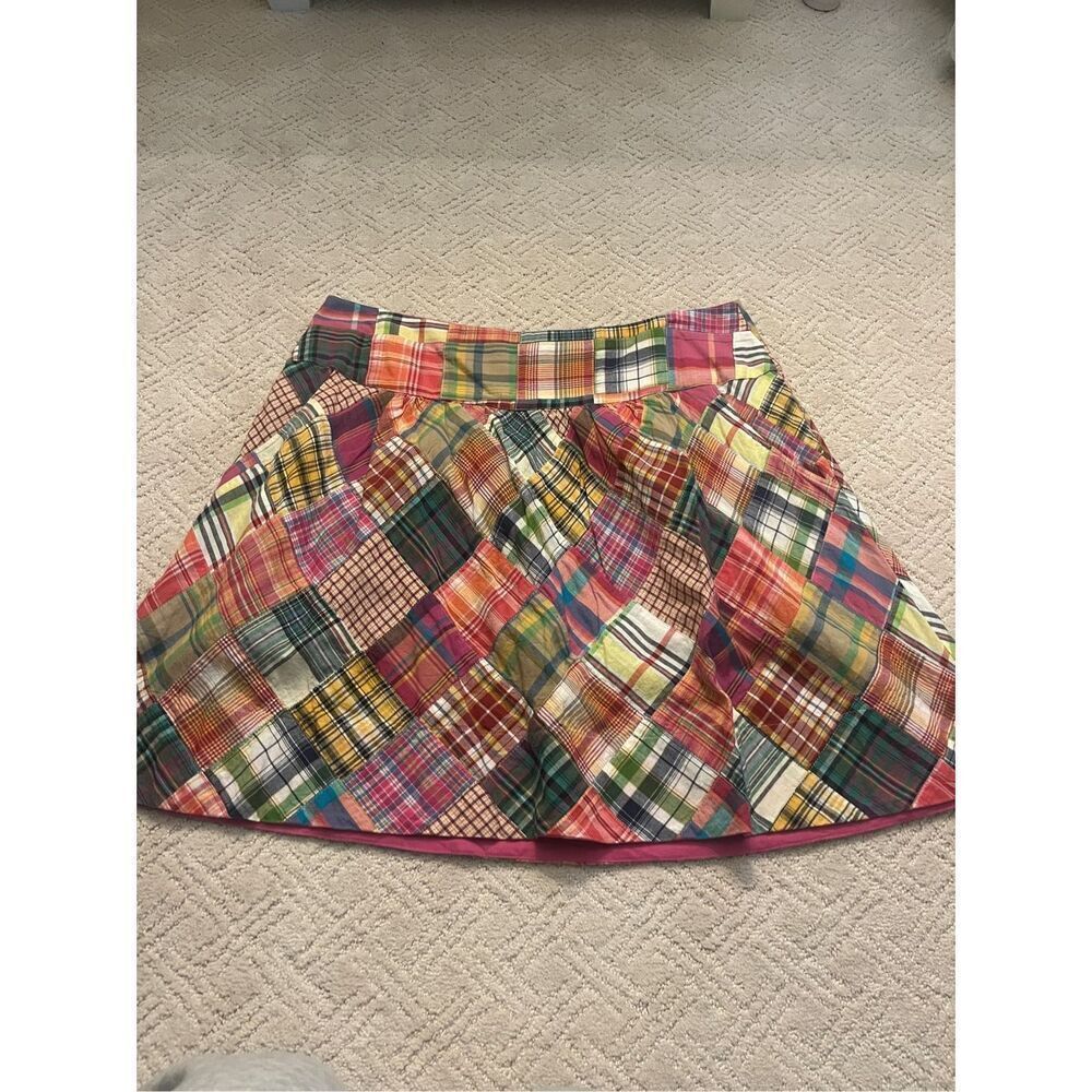 CABi Madras Plaid Mini Skirt